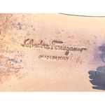 Salvatore Ferragamo Vintage  Beige Leather Square Toe Block Heel Pumps Size 7.5 B Photo 3