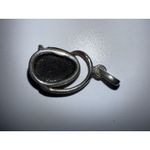 Vintage Flecked Baltic Amber Sterling Silver Modernist Pendant Photo 1