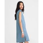 Madewell  Denim Tunic Dress in Kelleyville Wash Size Small NWT Cotton Linen Photo 2