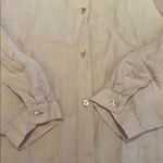 Eileen Fisher Organic Oversized Linen Pale Lavender Button Down Blouse M S22 Photo 5