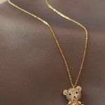18K Gold Plated Cute Teddy Bear Pendant Necklace for Women Photo 0