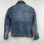 Madewell The Jean Jacket Womens in Ellery Blue Wash Distressed Pockets Size S Photo 8