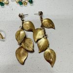 Gold Tone Boho Pierced Earrings Set Of 3 Festival Jewelry Photo 2