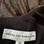 Dress the Population NEW  Daria Bronze Midi Metallic Fall Sexy Cocktail Party NYE Photo 5