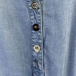 Neon Buddha Size S Shirt Dress Chambray 100% Tencel Long Sleeve V Photo 5