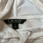 Ralph Lauren LRL Sweater Womens Large White Pullover Hoodie Thermal Waffle Knit Photo 5
