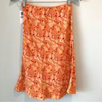 Gap NWT Vintage  Orange Floral Rayon Skirt 1 Photo 4