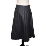 Coated Black Pleated Swing Skirt Gardenia Size 10 Runs Small (26” waist) Photo 4