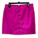 Gap Y2K Skirt Womens 4 Pink Mini Button Up Preppy Retro Pockets Stretch 32x17 Photo 0