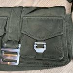 Dion Lee Utility Shoulder Bag Olive Green Twill Cargo Pockets Nylon Strap Photo 3