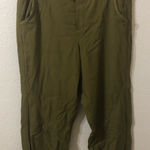 Anthropologie Olive Green Parachute Pants - Size Large Photo 0