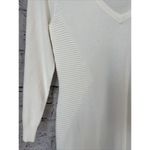 Guess  Ivory Sweater Dress Women's V Neck 3/4 Sleeve Size M‎ Photo 2