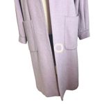 HELENE BERMAN Volume Sleeve Long Wool Blend Coat In Lilac Photo 4