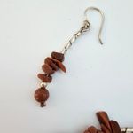 Goldstone Sandstone Brown Stone Nead Jewelry Set Necklace Bracelet Earrings Photo 4