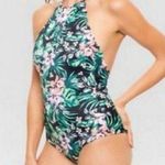 Vanilla Beach  size XLarge floral tropical print one piece swimsuit Photo 0
