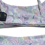 Skatie NEW Pastel Marble Watercolor Bikini Resort Vacation Beach Top XL Bottom L Photo 5