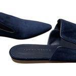 Jenni Kayne  Suede Mule Women's 5/35 Navy Blue Pointed Toe Flat Slide Shoe Photo 0