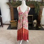 Angie High Low Dress Womens L Pink Festival Brunch Resort Coastal Cruise Beach Photo 2