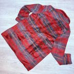 Stoosh plaid red and black / grey jacket coat fall style medium winter coat Gray Photo 3