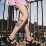 Dr. Martens Avry Hydro Black Leather Platform Gladiator Sandals Women's US 8 Photo 0