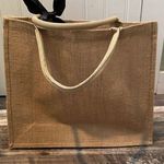 New "J" bridesmaid tote bag with black bow Tan Photo 2