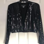 Nicole Miller Black Sequined Bolero Jacket Photo 0