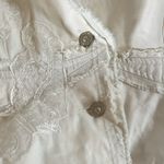 Cache Jacket Womens Size M Button Up Y2K White Fitted 2000s VTG Beaded Lace Size M Photo 5