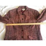 Orvis Red Tweed Jacket Womens Size XL  Blazer Car Coat Silk Blend Button Front Photo 4