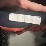 Chloé CHLOE Top Blouse Shirt Marigold Yellow Orange Silk Long Sleeve, Gold Buttons Photo 2