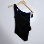 Massimo Dutti NWT Black One Piece Open Back Swimsuit Size Small Photo 2