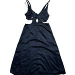 For Love & Lemons Black Satin Yori Midi Dress US M Photo 8