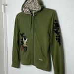 Disney Tinkerbell Skull Green Full Zip Hooded Sweatshirt in size M Photo 1