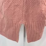 J.Crew Cable Knit Patchwork Wool Blend Tunic Sweater Seashell Pink Size Large Photo 8