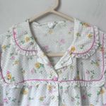 Vintage Katz Shift Floral Nightgown with Pink and Yellow Accents Coquette Sz M White Size M Photo 2