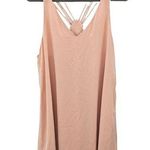 Dainty Hooligan Strappy Back Dress Womens Size L Chiffon Sleeveless Blush Pink Photo 0