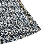 Boden Square Neck Navy White Print Dress Midi Stretch Long Sleeve Size 10 Womens Blue Photo 8