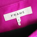 Frame High Waisted Stretch Satin Mini Cocktail Party Skirt Magenta Pink 2 Photo 1