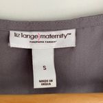 Liz Lange Gray Maternity Tank with Embroidery Sz s Photo 2