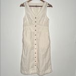 Pact Canopy Linen Blend Button Front Maxi Dress Bone White Size Small NWT Photo 1