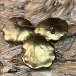 Vintage Enamel Orchid Brooch with Rhinestone Accents Green Photo 5