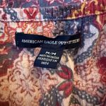 American Eagle  Midi Dress M Patchwork Boho Festival Cottagecore Asymmetrical Photo 7