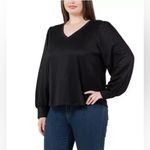 fever women's rib v neck sweater black, Black Size XL Photo 5