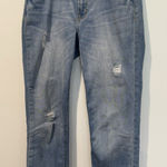 Old Navy  Jeans Women 29" Straight Relaxed Cuffed Stretch Travel Distressed Photo 0