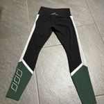 Lorna Jane Set of 2 Black Grey Green Colorblock XS Leggings Full Length Pocket Photo 5