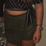 HYFVE Boutique Suede Olive Mini Skort Photo 0