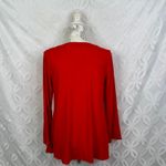 Eileen Fisher Eileen Fisher Viscose Jersey Ballet Neck Flared Red Top Size S Photo 5