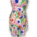 Eva Rose Dress Fuchsia Pink Floral Printed Strapless Sweetheart Neckline Mini White Photo 2