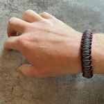Handmade Paracord Bracelet NEW Unisex Maroon Silver Black  USA Photo 5