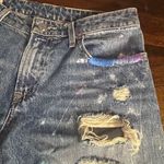Ralph Lauren  Polo Astor Boyfriend Jeans Size 26 Distressed Paint Splatter Denim‎ Photo 3