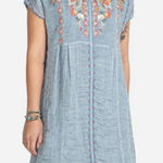 Johnny Was Johnny‎ Was Tikal Poncho Embroidered Blue Dress Size XS Photo 0